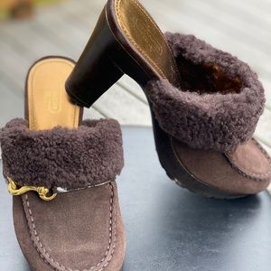 Coach suede mules